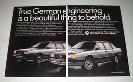 1986 Volkswagen Quantum Sedan and Synchro Wagon Ad - £14.69 GBP