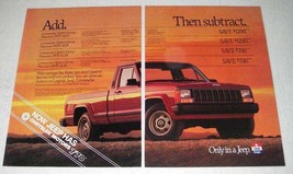 1988 Jeep Comanche Pickup Truck Ad - Add. Then Subtract - £14.49 GBP