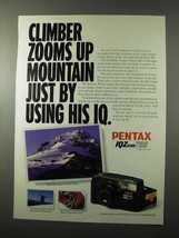 1989 Pentax IQZoom 700 Camera Ad - Climber Zooms Up - £14.74 GBP