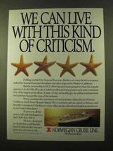 1990 Norwegian Cruise Line Ad - This Kind of Criticism - £14.61 GBP