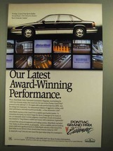 1990 Pontiac Grand Prix Sport Sedan Ad - Award-Winning - $18.49