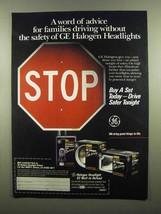 1991 General Electric Halogen Headlights Ad - Advice - £14.54 GBP