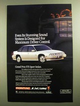1991 Pontiac Grand Prix STE Sport Sedan Ad - $18.49