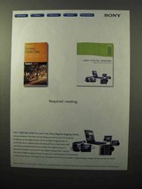 2001 Sony Digital Imaging Products Ad, Required Reading - £14.72 GBP