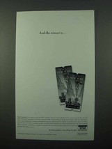 2001 VISA Credit Card Ad - And The Winner Is - $18.49