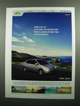 2003 Toyota Prius Car Ad - Race for Greener Cars - £14.61 GBP