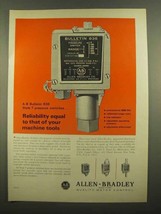 1965 Allen-Bradley 836 Style T Pressure Switches Ad - £14.77 GBP