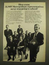 1965 Metropolitan Life Insurance Ad - Never Stop School - £14.78 GBP