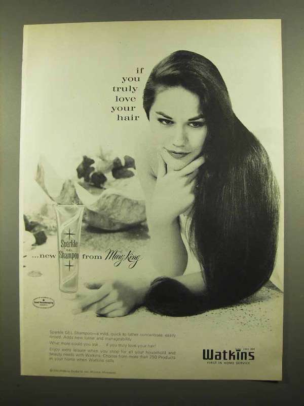 1965 Watkins Mary King Sparkle Gel Shampoo Ad! - $18.49