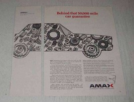 1967 AMAX Metal Powders Ad - 50,000 Mile Guarantee - $18.49