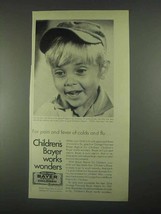 1967 Bayer Aspirin for Children Ad - For Pain and Fever - $18.49