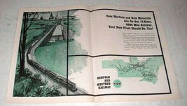 1965 Norfolk and Western Railway Ad - Your Markets - £14.48 GBP