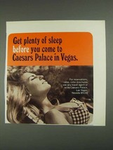 1967 Caesars Palace Hotel Ad - Get Plenty of Sleep - £14.81 GBP