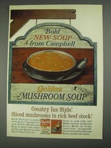 1967 Campbell&#39;s Golden Mushroom Soup Ad - Bold - £14.61 GBP