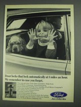 1967 Ford Motors Ad - Door Locks Lock Automatically - $18.49