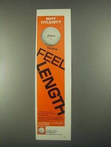 1967 Acushnet Titleist Golf Ball Ad - Feel Length - £14.48 GBP