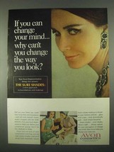 1967 Avon Sure Shades Cosmetics Ad - Change Mind - £14.57 GBP