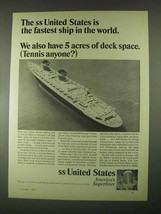 1967 United States Lines Cruise Ad - Fastest Ship - £14.53 GBP