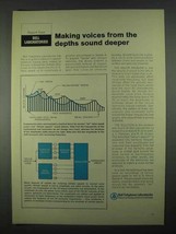 1967 Bell Telephone Ad - Voices From Depth Sound Deeper - £14.52 GBP
