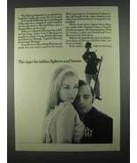 1967 Bering Cigars Ad - For Indian Fighters And Lovers - $18.49