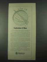 1967 Bellcomm Inc. Ad - Exploration of Mars - $18.49