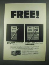 1967 Bic Accountant&#39;s Fine &amp; Medium Point Ball Pen Ad - £14.54 GBP