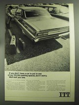 1968 ITT APCOA Parking and Avis Rent-a-Car Ad - Parking Spaces - £14.78 GBP