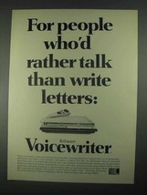 1967 Edison Voicewriter Ad - Rather Talk Than Write - £14.55 GBP