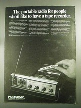 1968 Panasonic RF-7270 Royalaire Radio/Tape Recorder Ad - $18.49