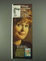 1967 General Mills Total Cereal Ad, What&#39;s Mother to Do - $18.49