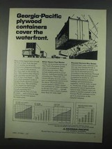 1967 Georgia-Pacific Ad - Plywood Containers Waterfront - $18.49