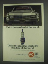 1967 GM AC Spark Plugs Ad - The Standard of the World - $18.49