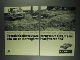 1967 GMC Pickup Truck Ad - Roughest Road You Can Find - $14.99