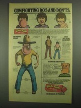 1979 Hubba Bubba Gum Ad - Gumfighting Do&#39;s Don&#39;ts - £14.44 GBP