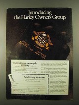 1983 Harley-Davidson Harley Owners Group H.O.G. Ad - $18.49