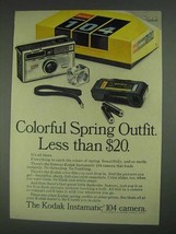 1967 Kodak Instamatic 104 Camera Ad - Colorful Outfit - $18.49