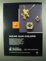 1986 Stamper Black Hills Gold Jewelry Ad - Our Colors - £14.76 GBP