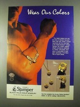 1989 Stamper Black Hills Gold Jewelry Ad - Wear Colors - $18.49