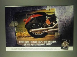 2000 Harley-Davidson Dyna Big Bag Leather Saddlebags Ad - $18.49