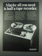 1967 Panasonic System Maker RS-766 Tape Recorder Ad - $18.49