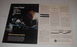 1967 RCA Argon Gas Laser Ad - Laser Power - $18.49