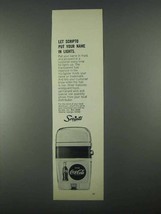 1967 Scripto Coca-Cola Lighter Ad - Name in Lights - $18.49