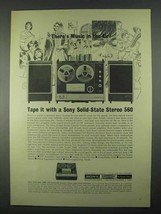 1967 Sony Solid-State Stereo 560 Ad - Tape It - £14.54 GBP