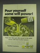 1967 Sunkist Lemons Ad - Pour Yourself Will Power - $18.49