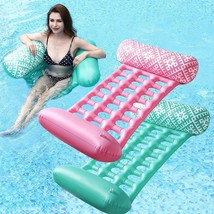 Pool Floats - 2 Pack Pool Floats Rafts, 4-in-1 Floats for Swimming, Infl... - £18.33 GBP