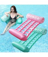 Pool Floats - 2 Pack Pool Floats Rafts, 4-in-1 Floats for Swimming, Infl... - £18.39 GBP