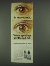 1967 Visine Eye Drops Ad - In Just Seconds - £14.73 GBP