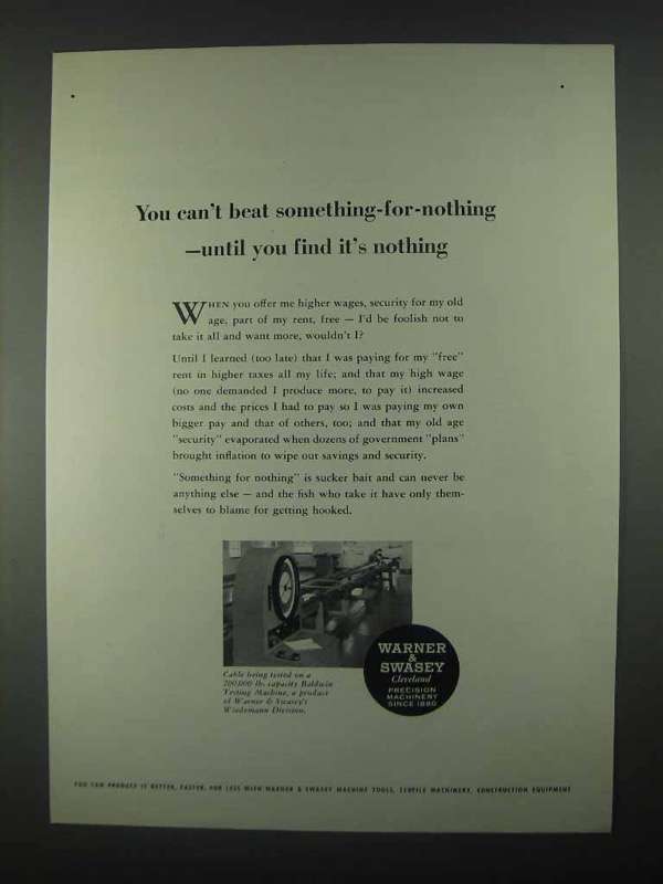 1967 Warner & Swasey Baldwin Testing Machine Ad - £14.49 GBP