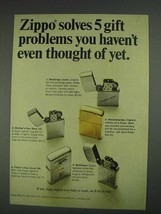 1967 Zippo Lighters Ad - Solves 5 Gift Problems - $18.49