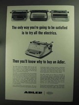 1968 Adler 21-C Typewriter Ad - Going to Be Satisfied - £14.76 GBP